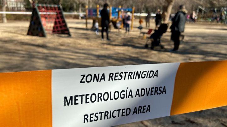 Zonas balizadas en El Retiro