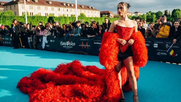 Chanel Terrero, representante de España en Eurovisión, durante la ceremonia de apertura del Festival
