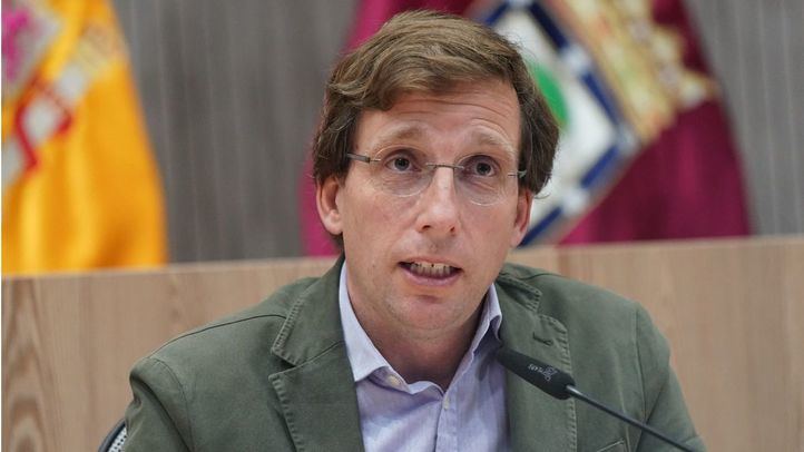 El alcalde de Madrid, José Luis Martínez-Almeida, en la rueda de prensa posterior a la Junta de Gobierno.