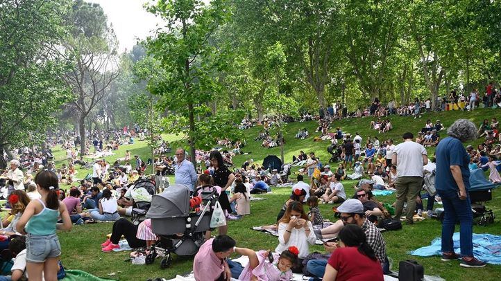 Imagen de la Pradera de San Isidro durante las fiestas de este 2022