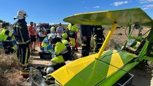 Herido un piloto tras estrellarse su avioneta en el aeródromo de Villanueva del Pardillo