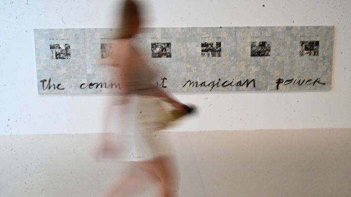 La exposición dedicada al artista Néstor Sanmiguel Diest, en el Palacio de Velázquez.
