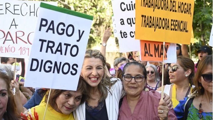 La ministra de Trabajo con las 'kellys'