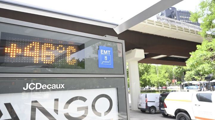 Uno de los termómetros de Madrid marca 46 grados.