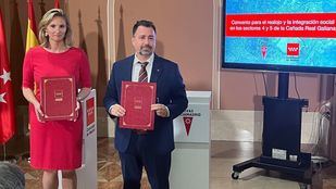 La consejera de Medio Ambiente, Vivienda y Agricultura de la Comunidad de Madrid, Paloma Martín, y el alcalde de Rivas Vaciamadrid, Pedro del Cura