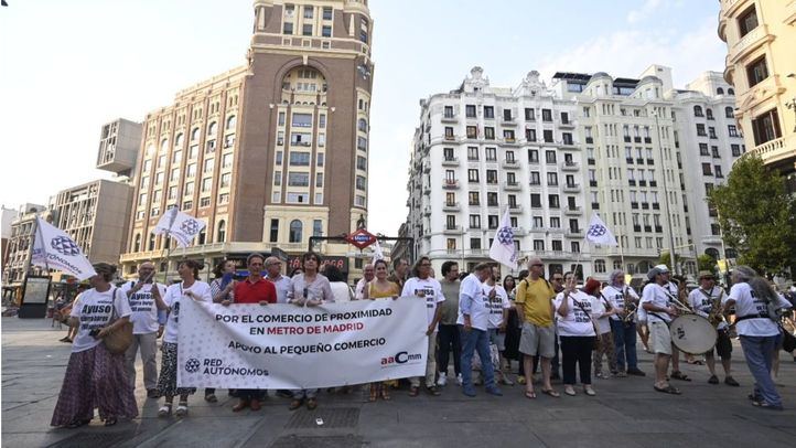 Protesta de los comerciantes del Metro