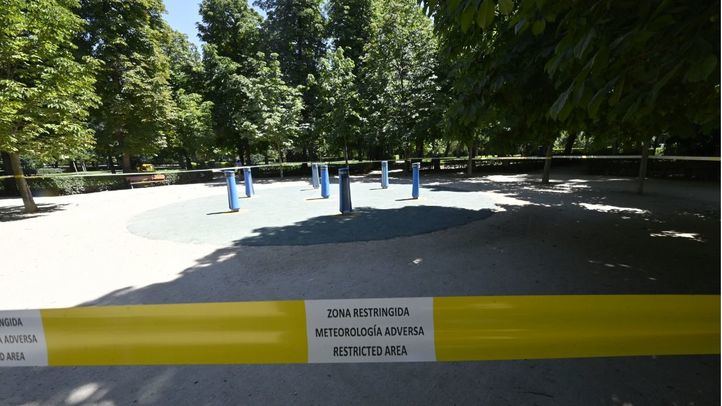 Zonas balizadas en El Retiro