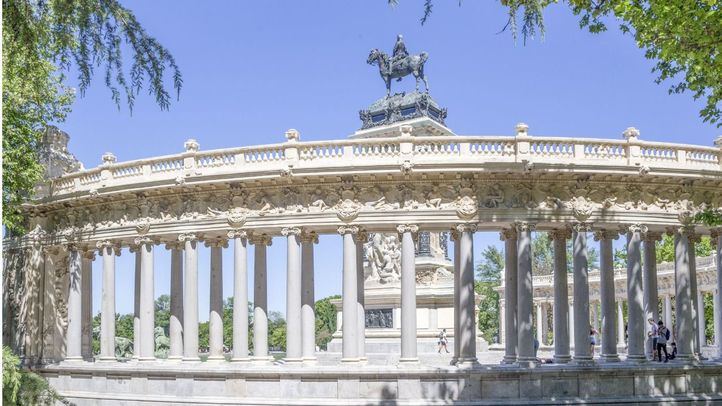 El monumento a Alfonso XII en el Parque de El Retiro.