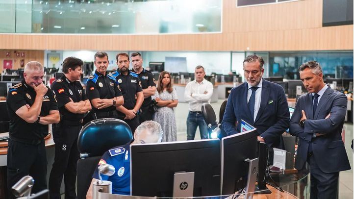Enrique López, consejero de Presidencia, Justicia e Interior de la Comunidad de Madrid, presenta el servicio 112 Ocupación