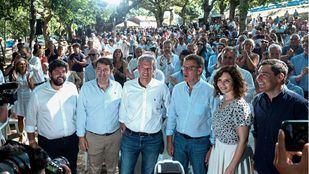 Ayuso acompaña a Feijóo en la apertura del curso político en Galicia