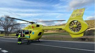 Un accidente múltiple deja un herido grave en Los Santos de la Humosa