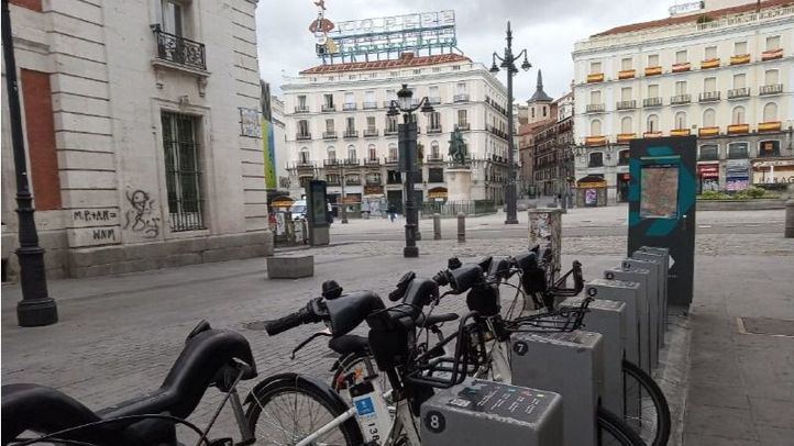 BiciMAD en la calle Carretas.