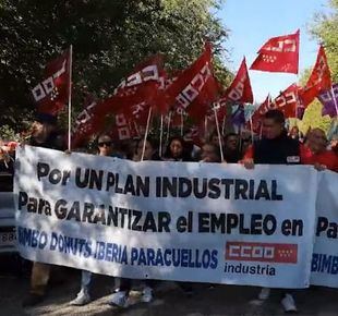 Trabajadores de Bimbo se movilizan contra el cierre de la fábrica en Paracuellos