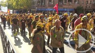 Bomberos forestales reivindican la aprobación del Estatuto y poner fin a la precariedad