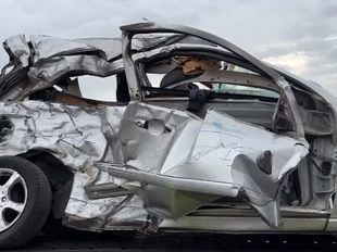 Accidente mortal entre un coche y dos camiones en la M-50, en Paracuellos