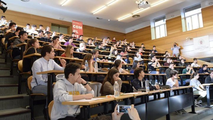 Estudiantes en un aula de una universidad madrileña.
