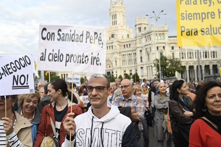 Manifestación en defensa de la sanidad pública
