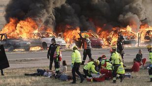 Gran simulacro de emergencias en la Base Aérea de Cuatro Vientos