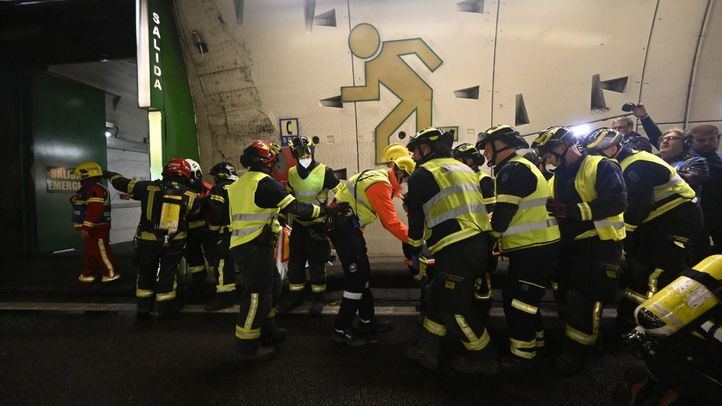 Simulacro de accidente en la M-30