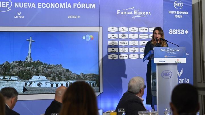 Desayuno informativo del Fórum Europa con la coportavoz de Unidas Podemos en la Asamblea de Madrid, Alejandra Jacinto, organizado por Nueva Economía Fórum