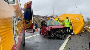 Dos conductores heridos en un accidente de tráfico en Villaverde