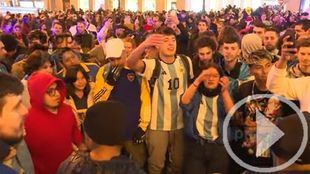 Argentinos viven la final del Mundial de Qatar en las calles de la capital