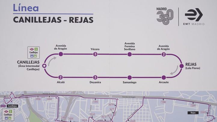 Nueva línea circular entre Canillejas y Rejas