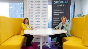 La presidenta de la Fundación Merck Salud, Carmen González Madrid, y la presidenta electa de ASEICA y responsable de CONÓCELAS, Marisol Soengas