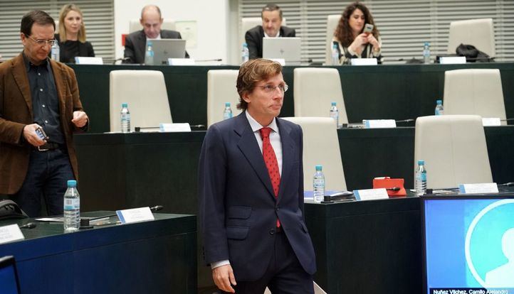 El alcalde, José Luis Martínez-Almeida, en el Pleno de Cibeles de diciembre.