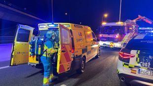 Accidente múltiple con 6 turismos: corte de la M-40 y cinco heridos