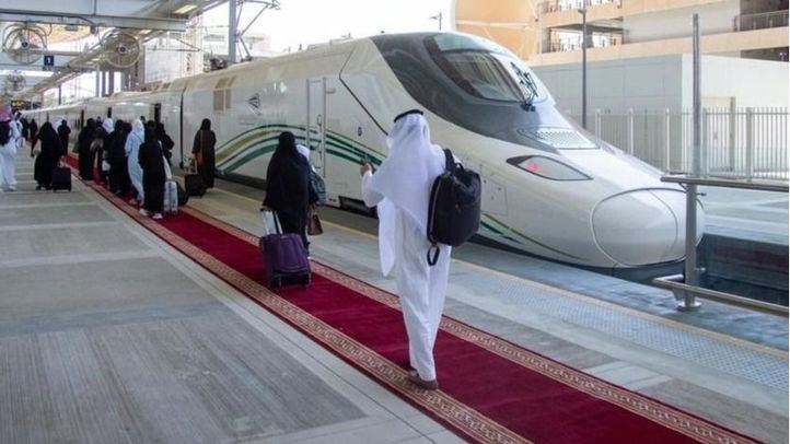 El tren de alta velocidad Haramain, que une las ciudades saudíes de La Meca y Medina