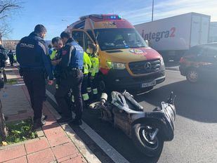 Fallece un hombre en un accidente de moto en la carretera de Vicálvaro a Vallecas
