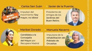 Los mayores, protagonistas de una de las concejalías propuestas por Recupera Madrid