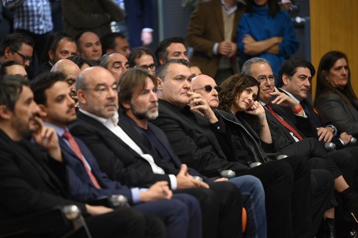 Isabel Díaz Ayuso durante los nombramientos de 'alumni ilustre' de la UCM