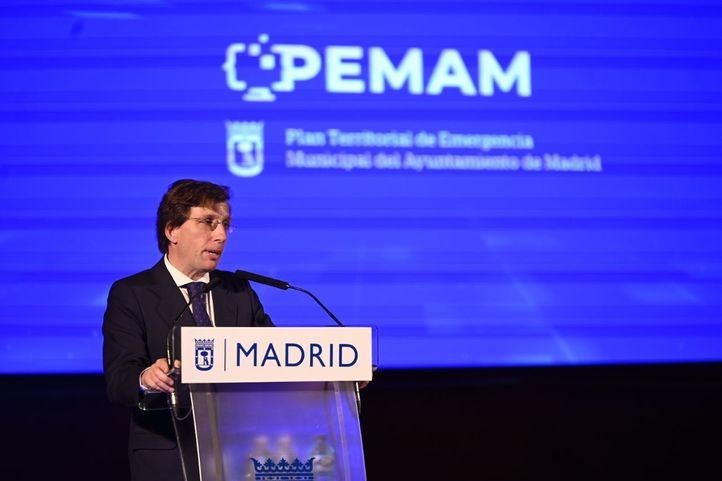 José Luis Martínez-Almeida durante presentación del Plan Territorial de Emergencia Municipal del Ayuntamiento de Madrid