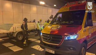 Un atropello en el túnel de Plaza Castilla deja un herido grave