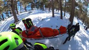 Rescatada una mujer en La Granja tras sufrir un accidente de trineo