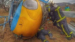 Un helicóptero Pegasus de la DGT se estrella en Robledo de Chavela