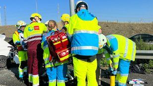 Siete heridos en un accidente múltiple en la M-50
