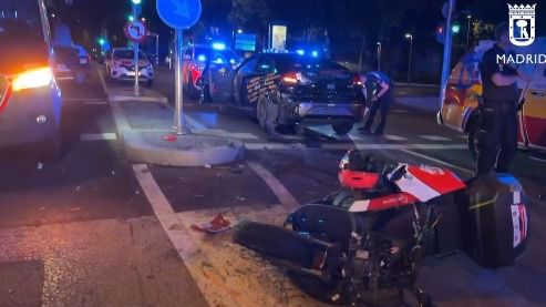 El estado en el que queda la moto tras el accidente