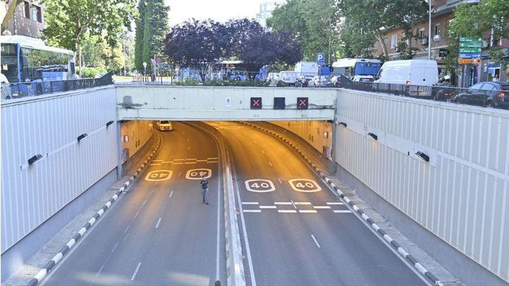 Primer día del cierre del túnel de Manuel Becerra