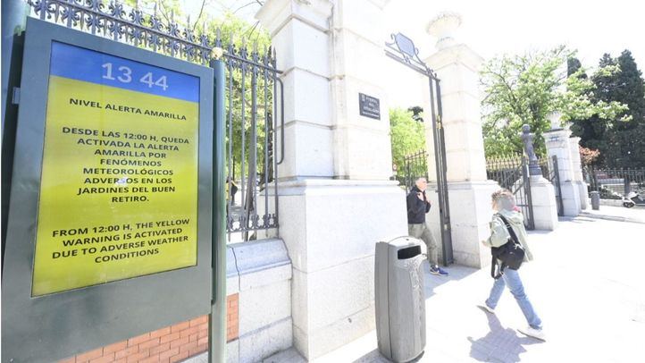 Cibeles apurará la previsión meteorológica para evitar cierres innecesarios del Retiro y otros parques