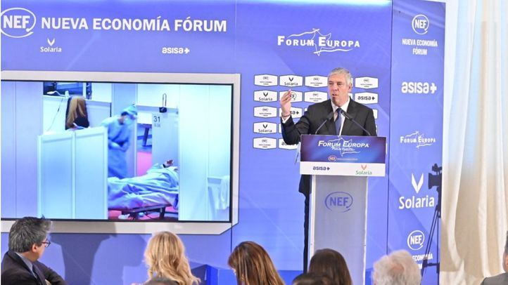 José Vicente de los Mozos, presidente de Ifema, en el desayuno de Nueva Economía Fórum.