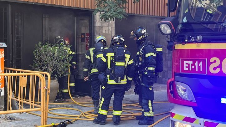 Incendio en el Restaurante Lana, en la calle Ponzano