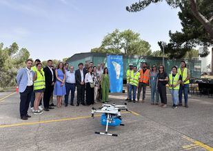 Primer vuelo de drones para el transporte de material sanitario