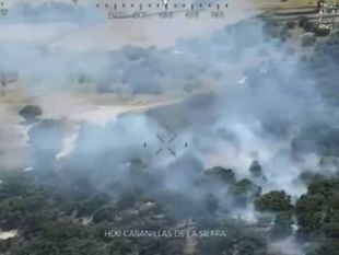 Extinguido un incendio de pasto en Cabanillas de la Sierra