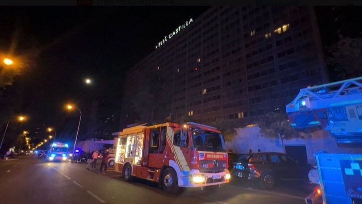 Incendio en el Hotel Meliá Castilla