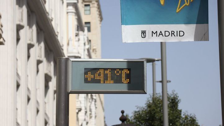 Termómetro que marca 41º grados este pasado martes en la capital