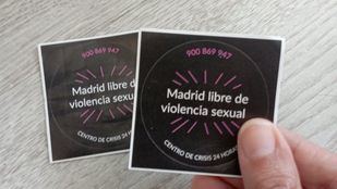 Pegatinas de los puntos violetas en las fiestas de Centro este 2023