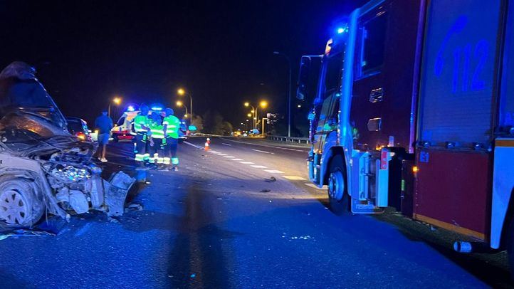 Accidente en la M-11 en el que un niño de dos años ha resultado herido muy grave
